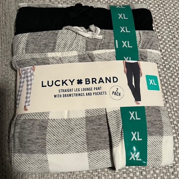LUCKY BRAND STRAIGHT LEG LOUNGE PANT WITH DRAWSTRINGS/POCKETS 2PACK XL BRAND NEW - Picture 4 of 12